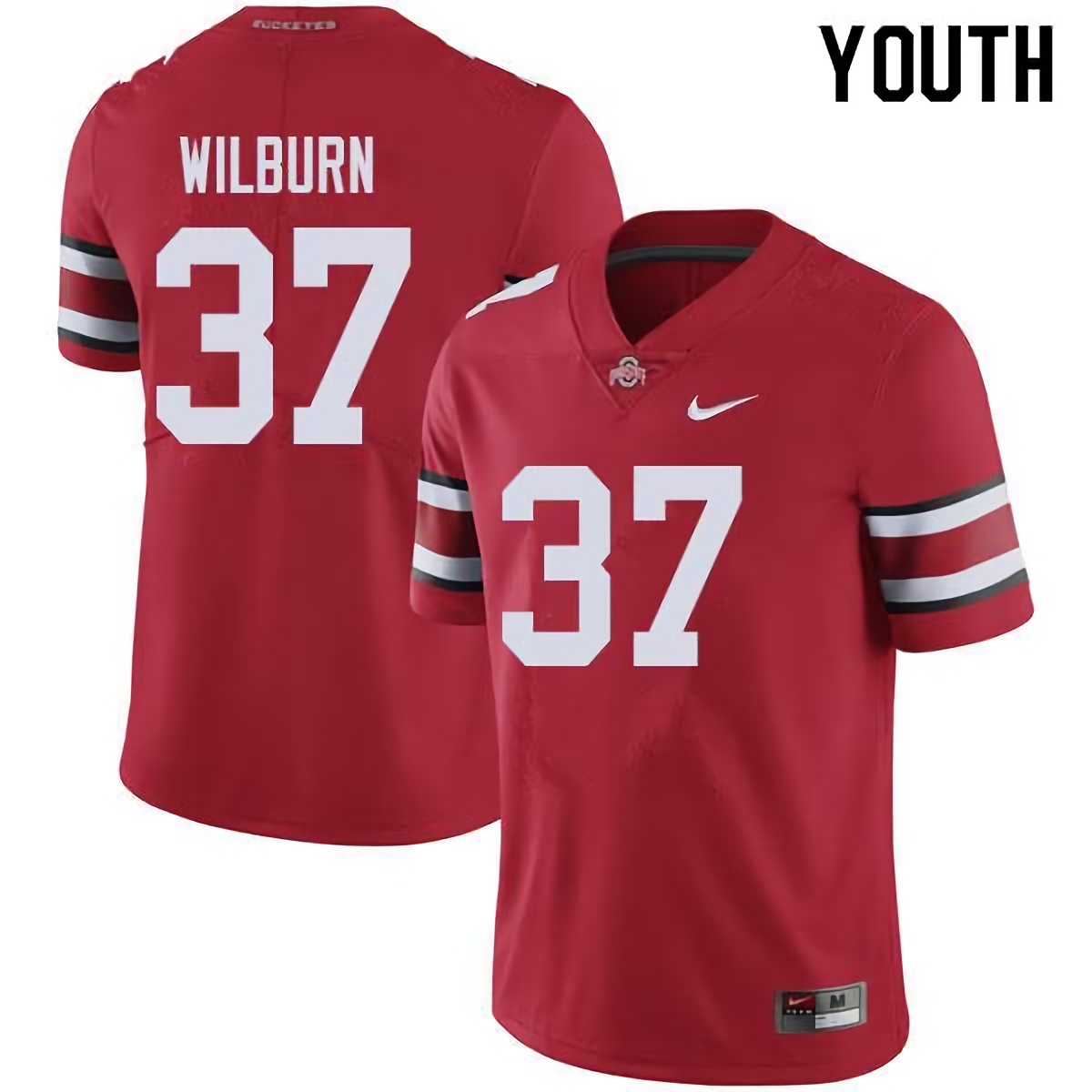 Trayvon Wilburn Ohio State Buckeyes Youth NCAA #37 Nike Red College Stitched Football Jersey MYI4756TZ